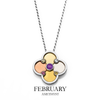 Birthstone / Quatrefoil Pendant / Necklace