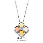 Birthstone / Quatrefoil Pendant / Necklace