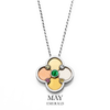 Birthstone / Quatrefoil Pendant / Necklace