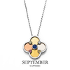 Birthstone / Quatrefoil Pendant / Necklace