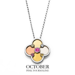 Birthstone / Quatrefoil Pendant / Necklace