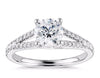White Gold Split Shank Trellis Diamond Engagement Ring