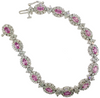 Pink Sapphire and Diamond Bracelet