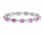 Pink Sapphire and Diamond Bracelet
